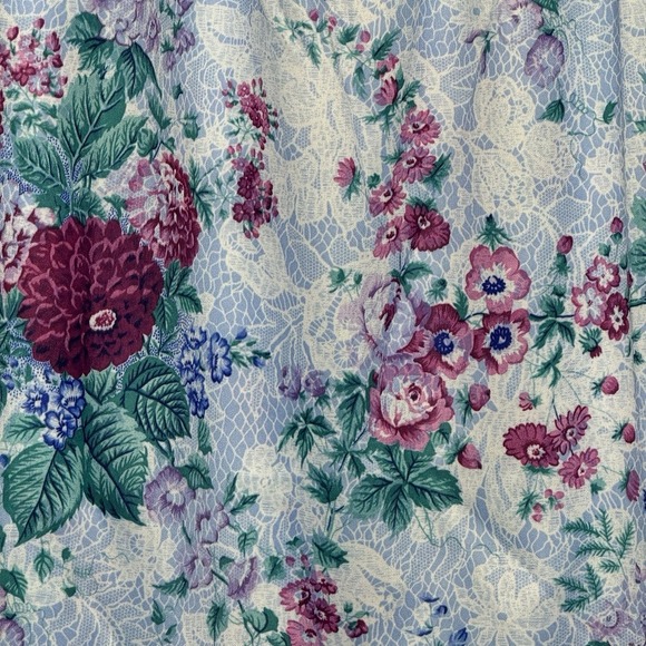 Improved Living 3X Shirt Top Blue Floral Flower Short Sleeve Scoop Neck Womens - Picture 2 of 6